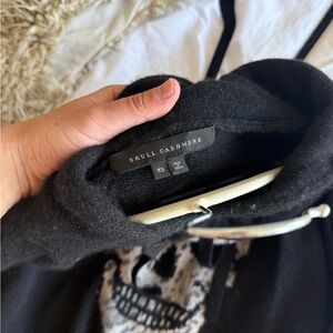 Skull Cashmere Black Skull Design Sweater